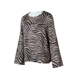 FA367 Online Order Long Sleeve Fashion Style Custom Zebra Wide Sleeve Fashion Style Fashion Style Supplier Silk-like Looseness FA367 Online Order Long Sleeve Fashion Style Custom Zebra Wide Sleeve Fashion Style Fashion Style Supplier Silk-like Looseness